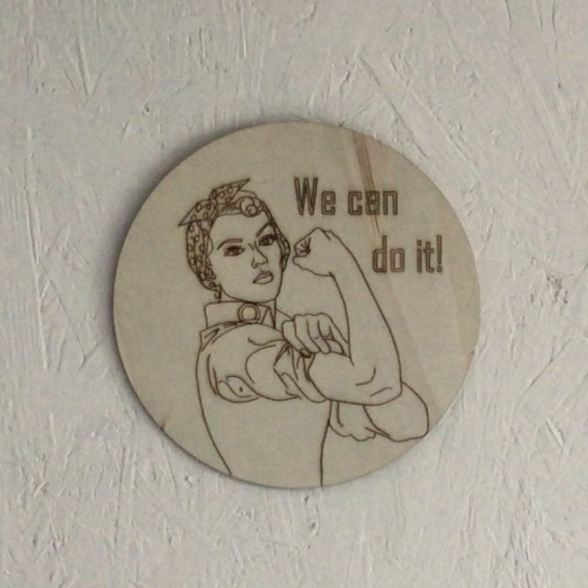 Houten muurcirkel- we can do it!