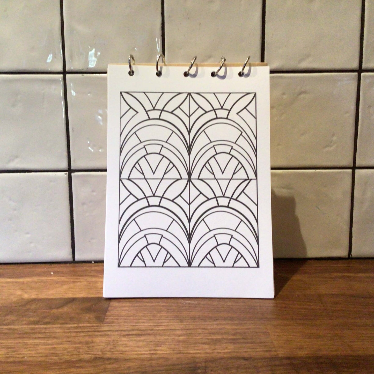 Kleurboek met houten kaft-patronen