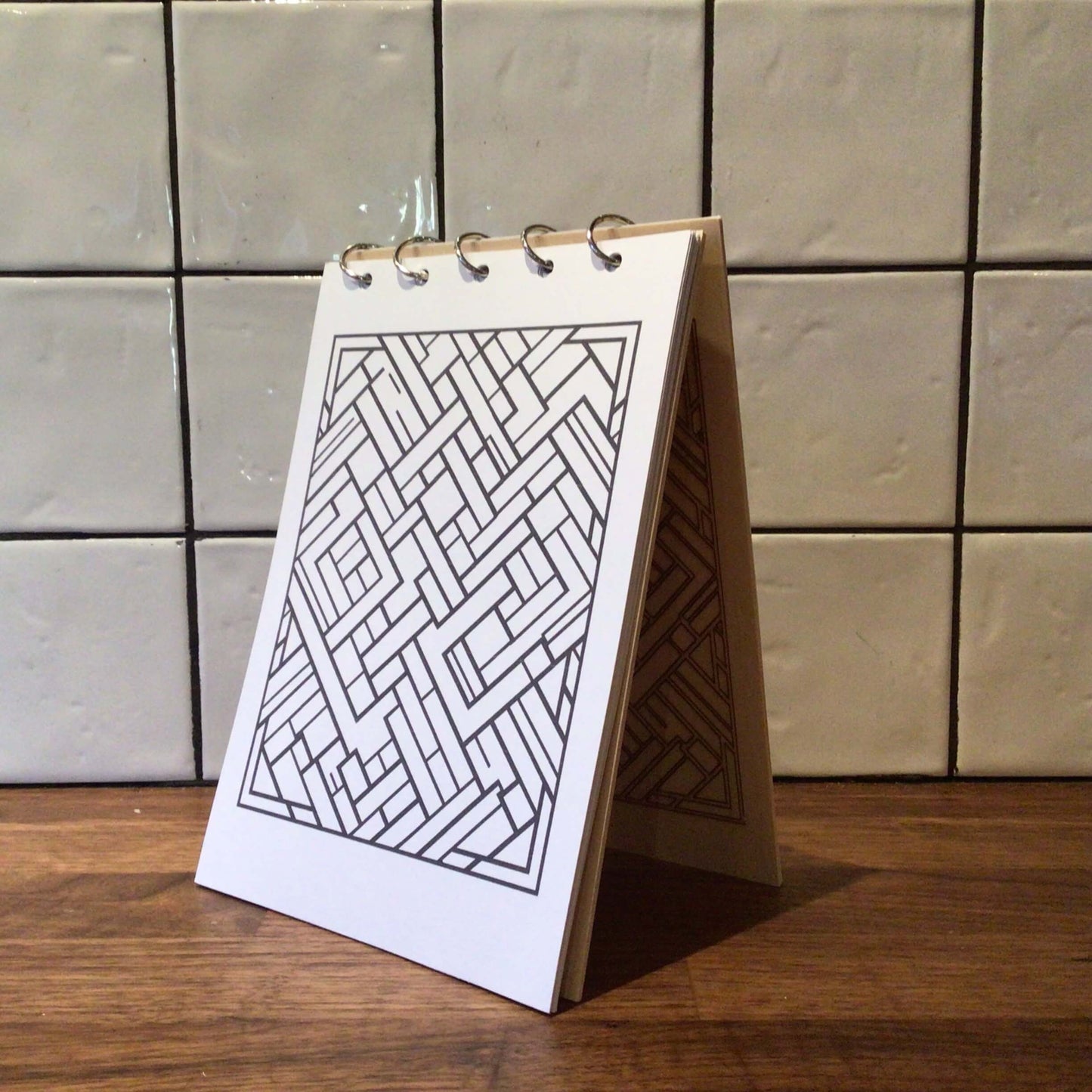 Kleurboek met houten kaft-patronen