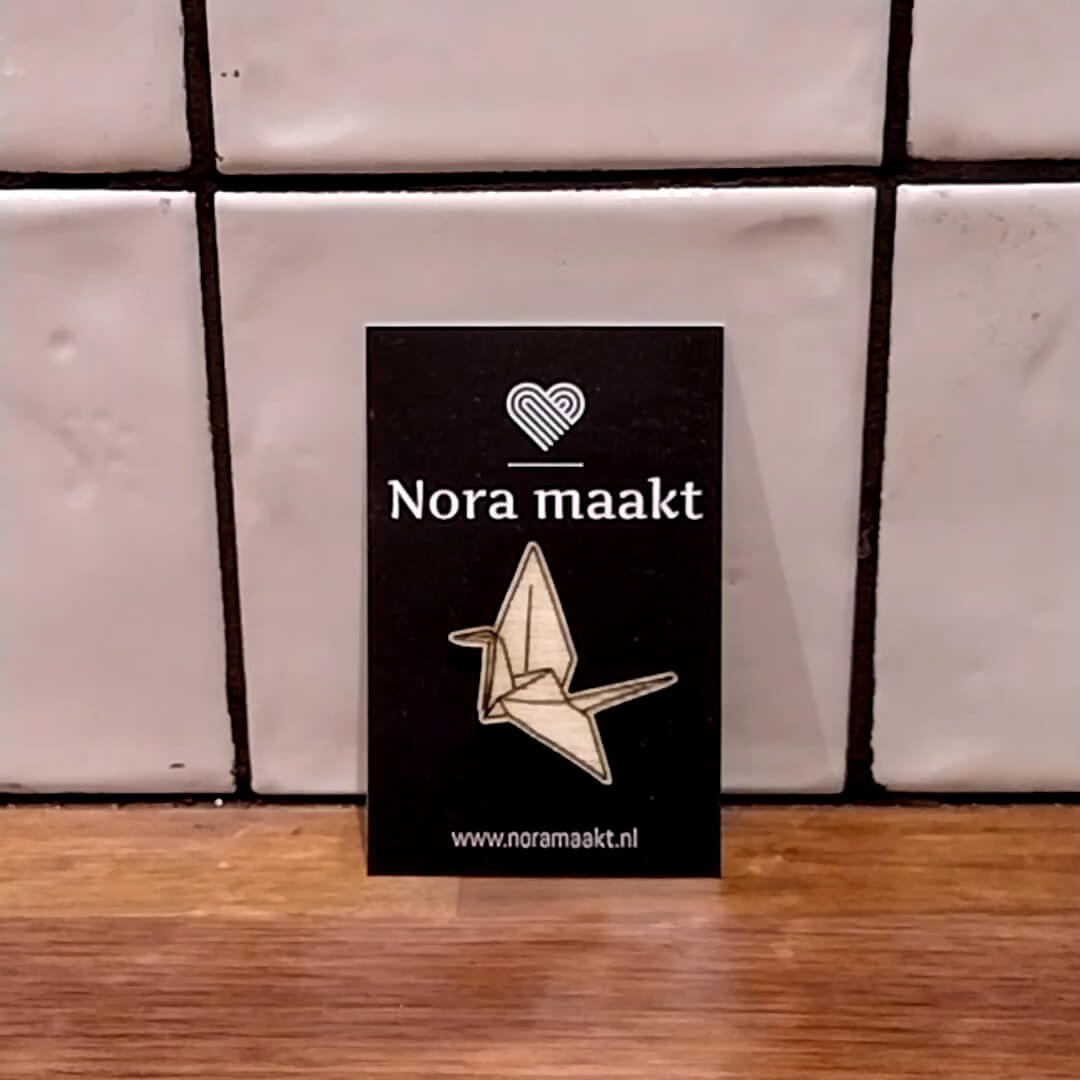 Houten pin-Kraanvogel