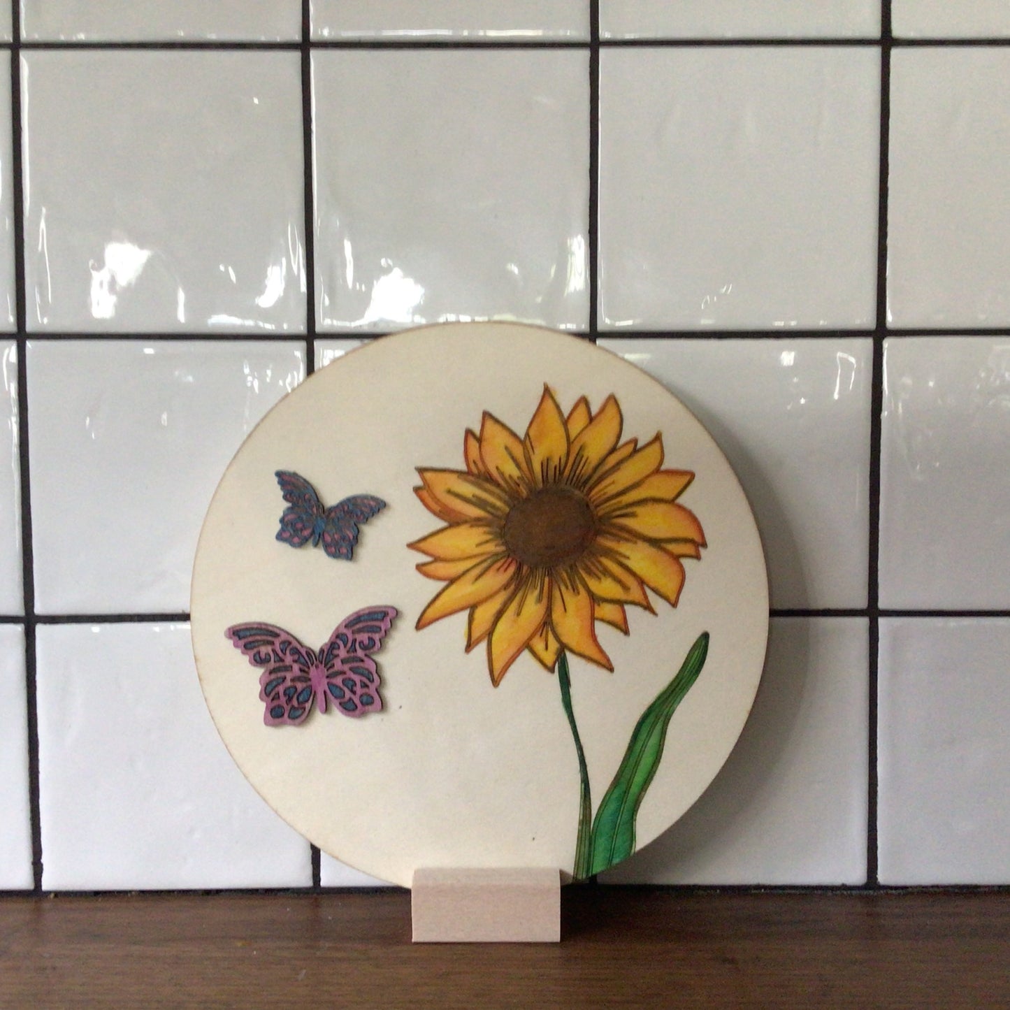 Houten kleurplaat 3d