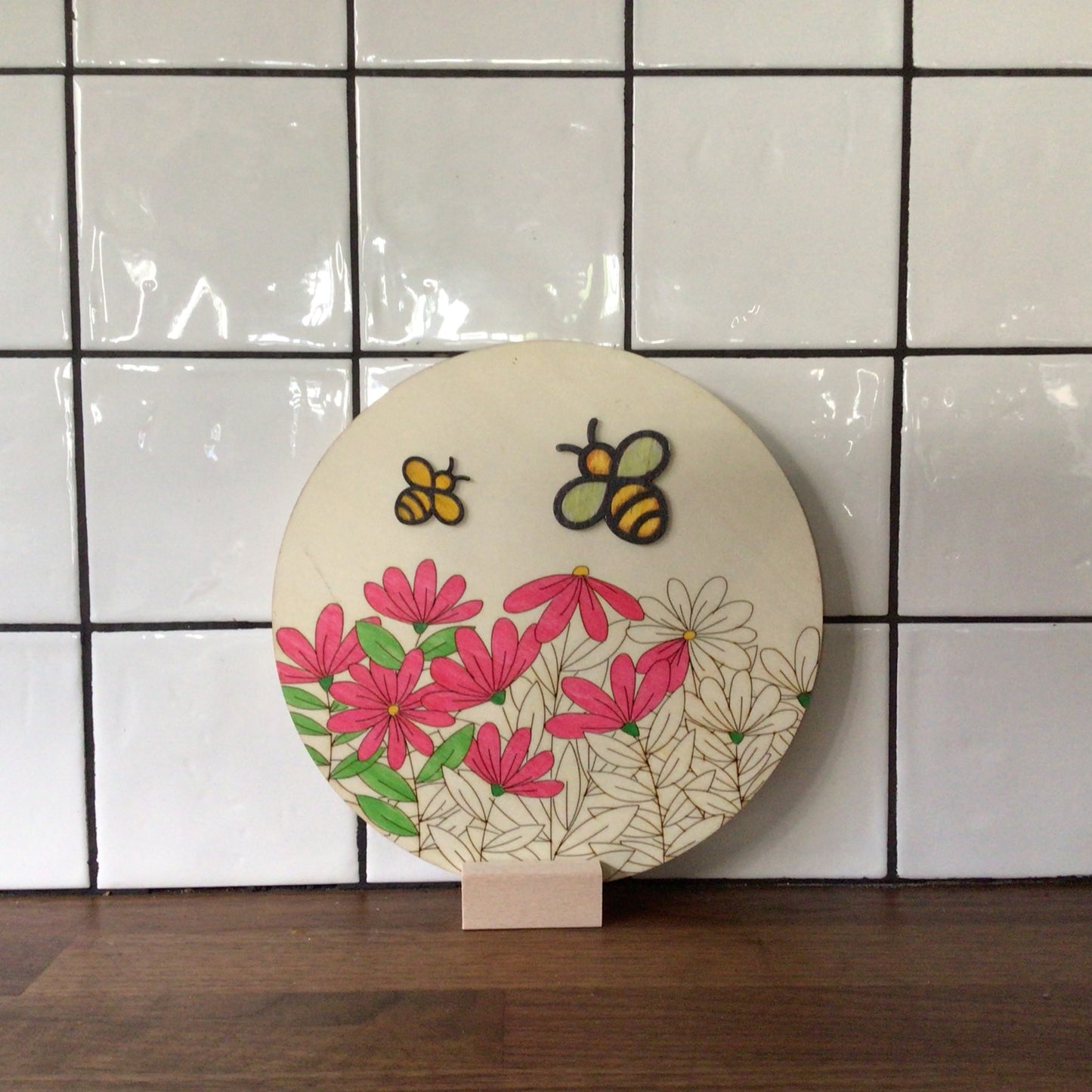 Houten kleurplaat 3d